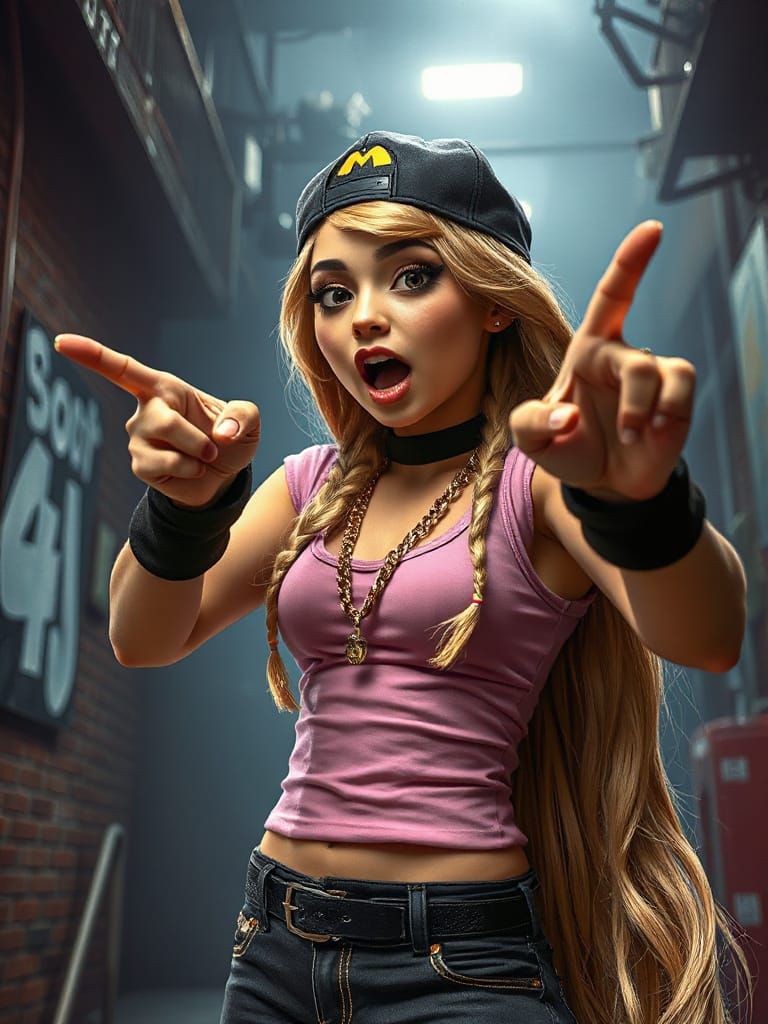 Disney Rapunzel as Hard-Hitting Gangsta Rapper