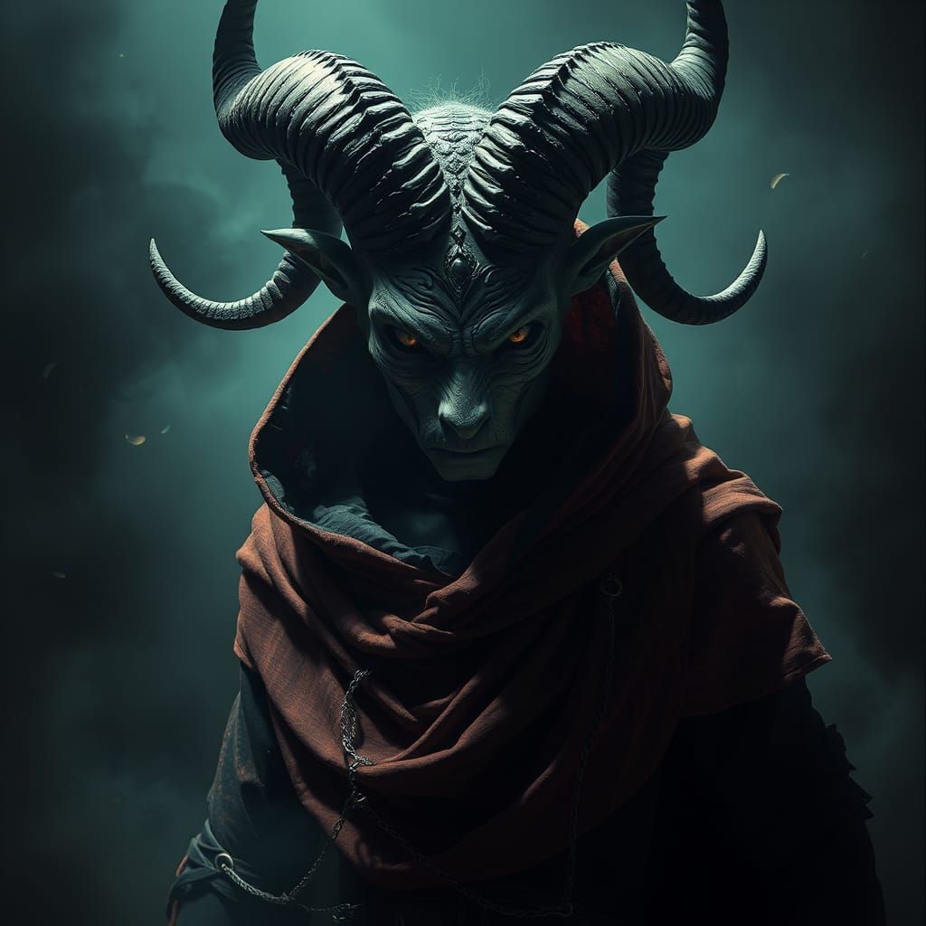 Corrupted Dwarf in Biomechanical Nightmare Landscape