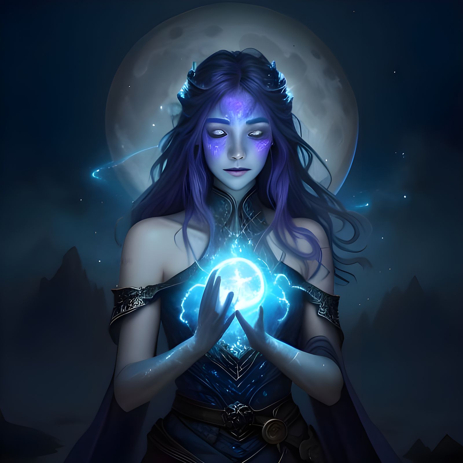 Enchanting Female Wizard Concept Art