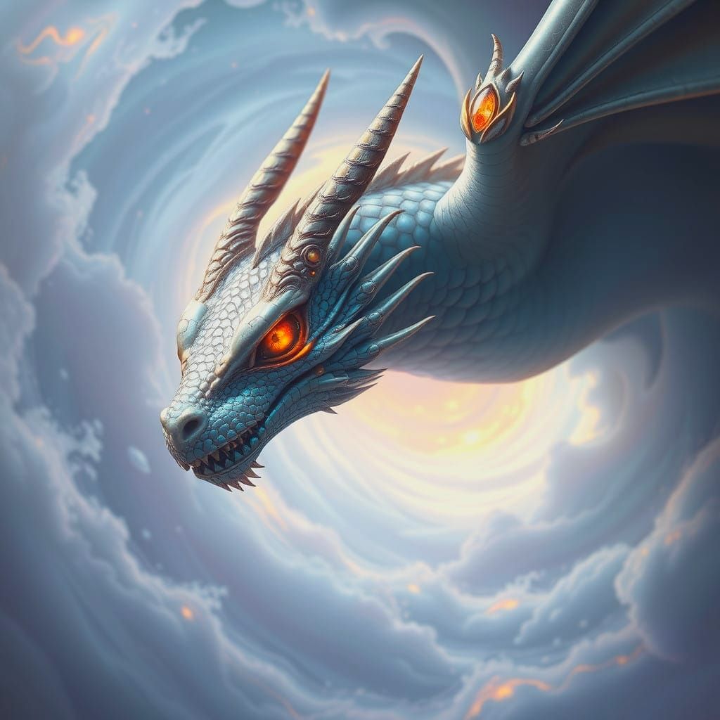 Enchanted Dragon in Surrealist Camouflage