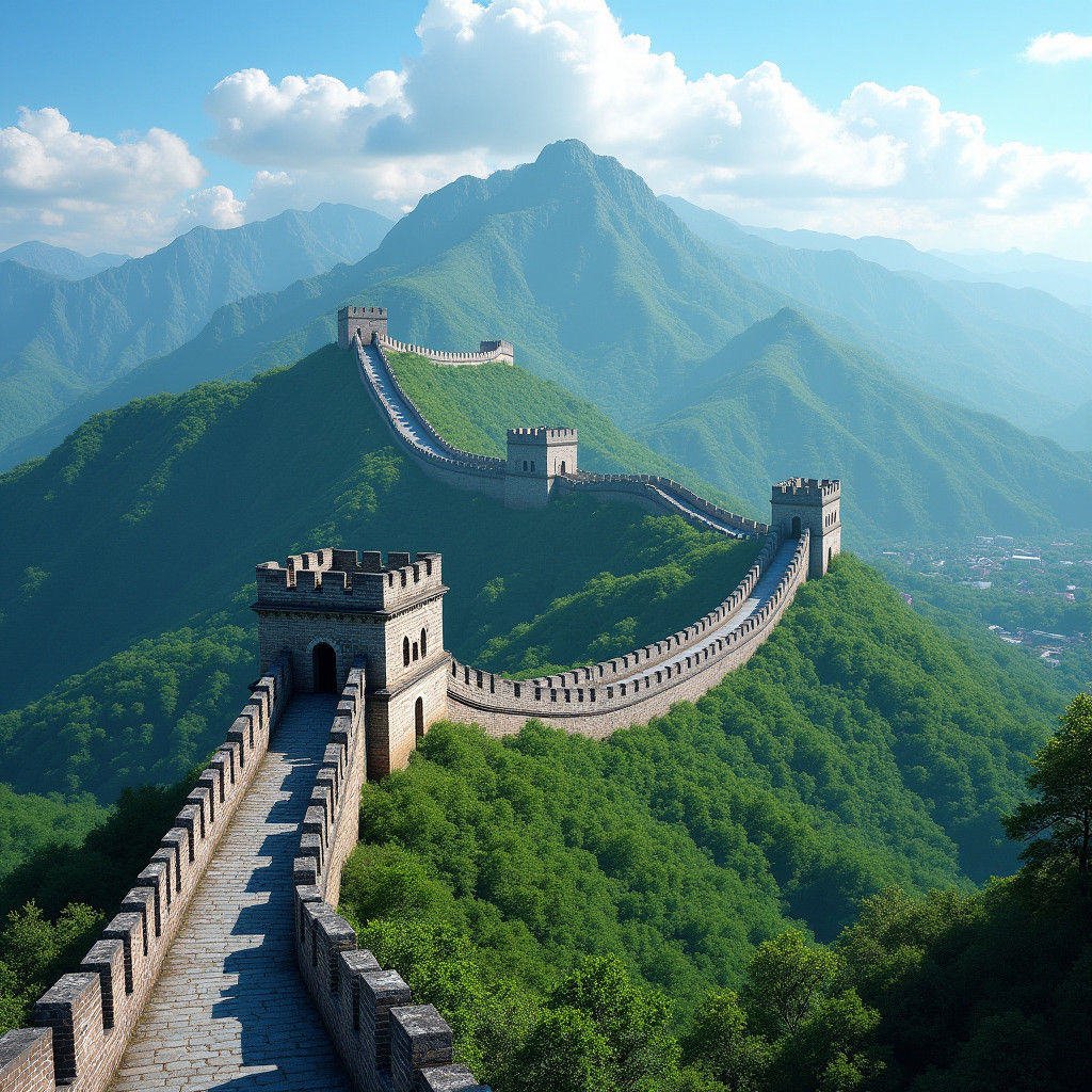 Majestic Great Wall of China Landscape