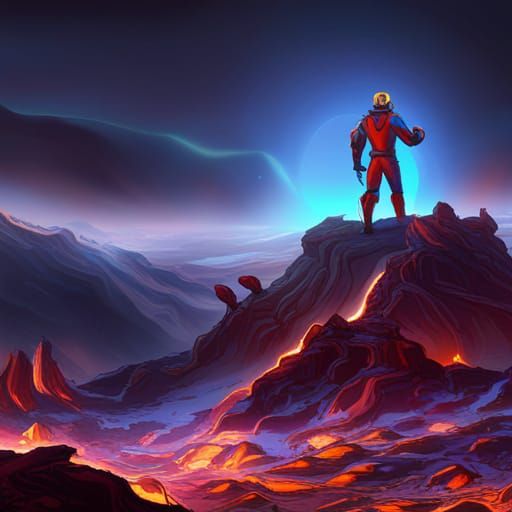 Volcano Man in Mega Man Style