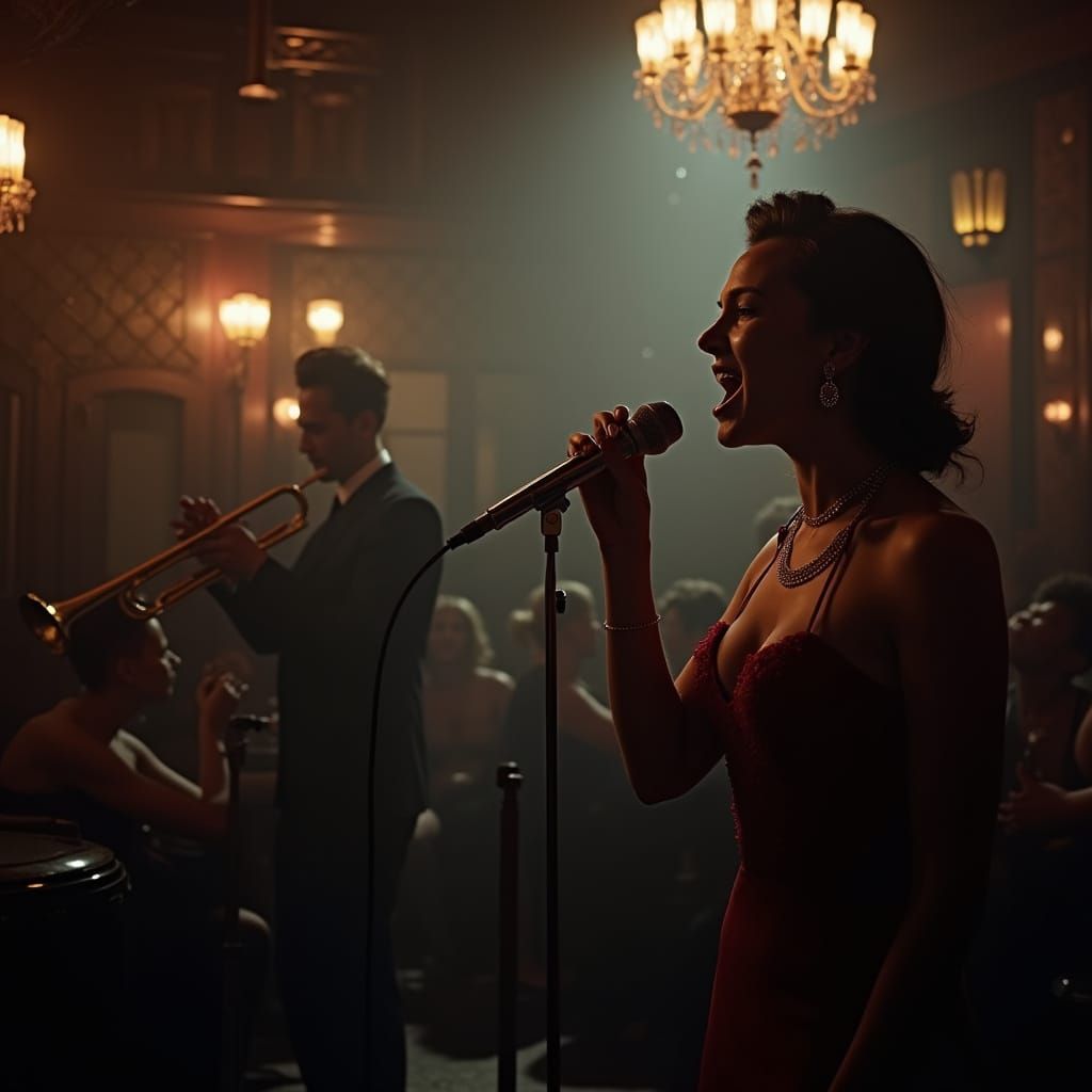 Sultry Singer Shines in New Orleans Jazz Club, Film Noir Sty...