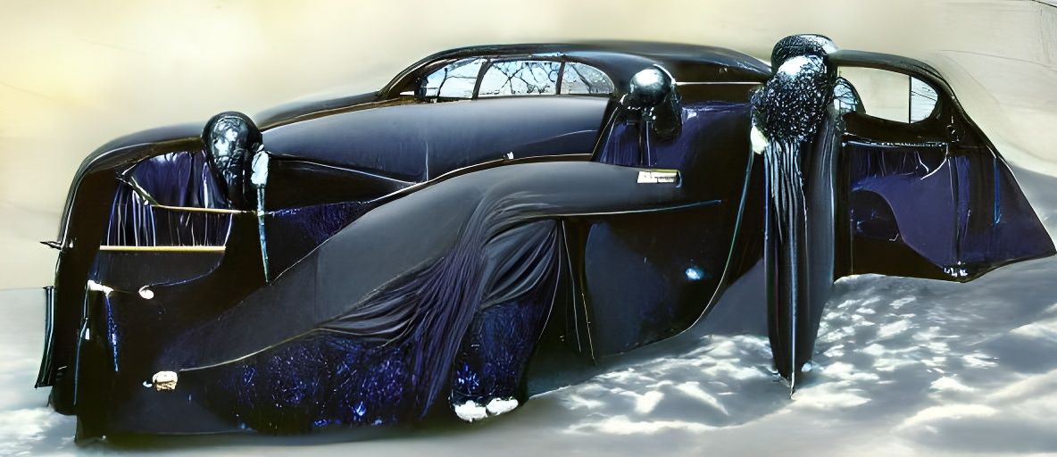 Duesenberg Coupé in Gothic Biomechanical Style