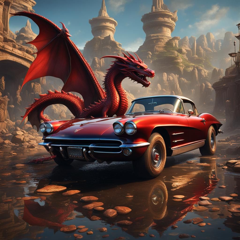 American Dragon Rides Again in Detailed Matte Painting