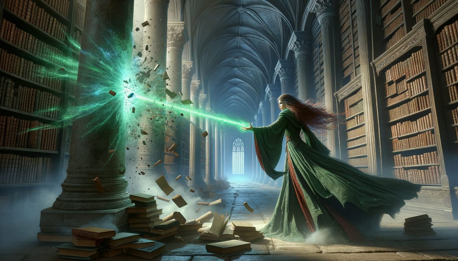 Mystic Disintegration in Ancient Library