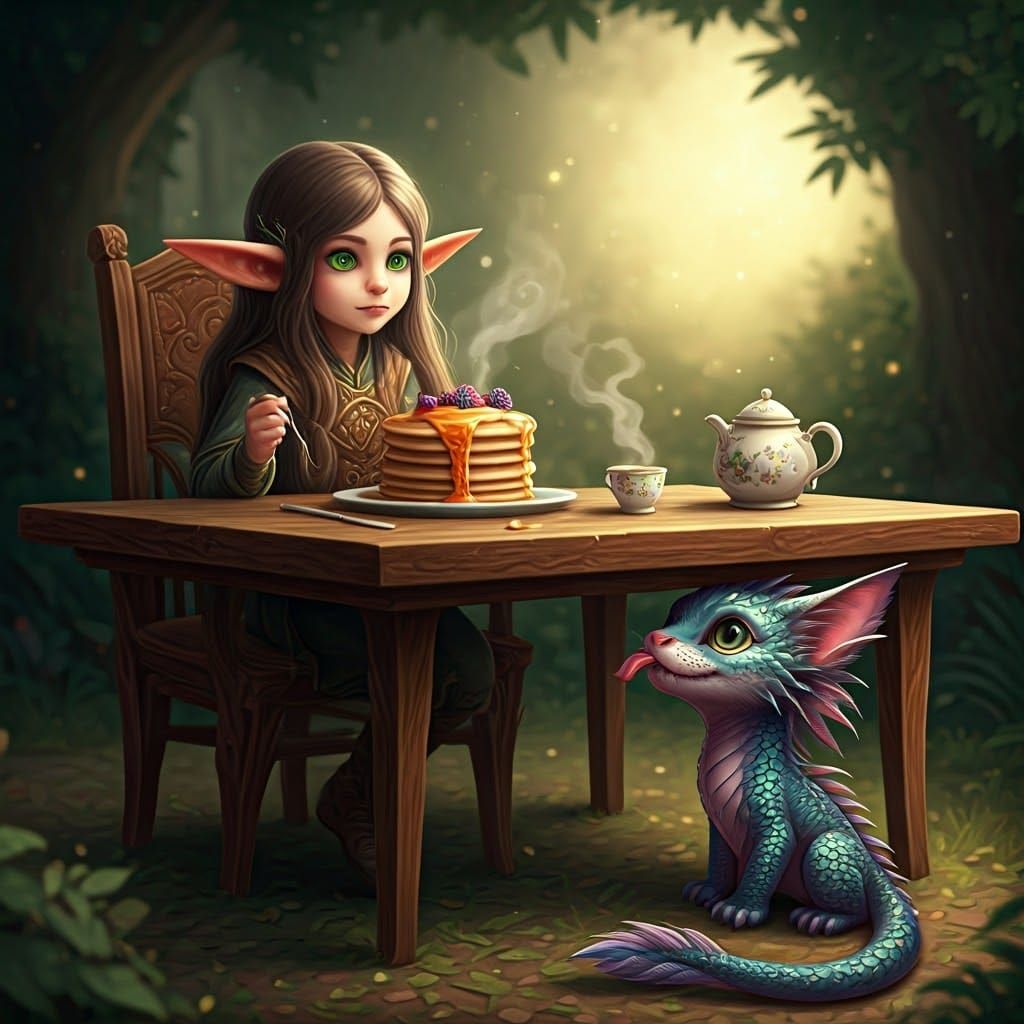 Waiting for food to be dropped