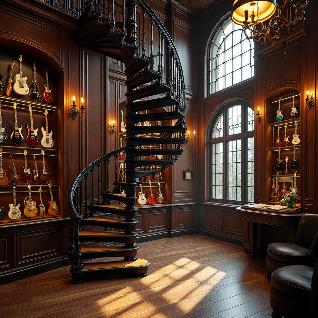 Vintage Guitar Store with Modern Guitars in 3D