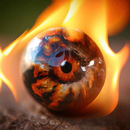 Tiger Eye Gemstone with Internal Flames