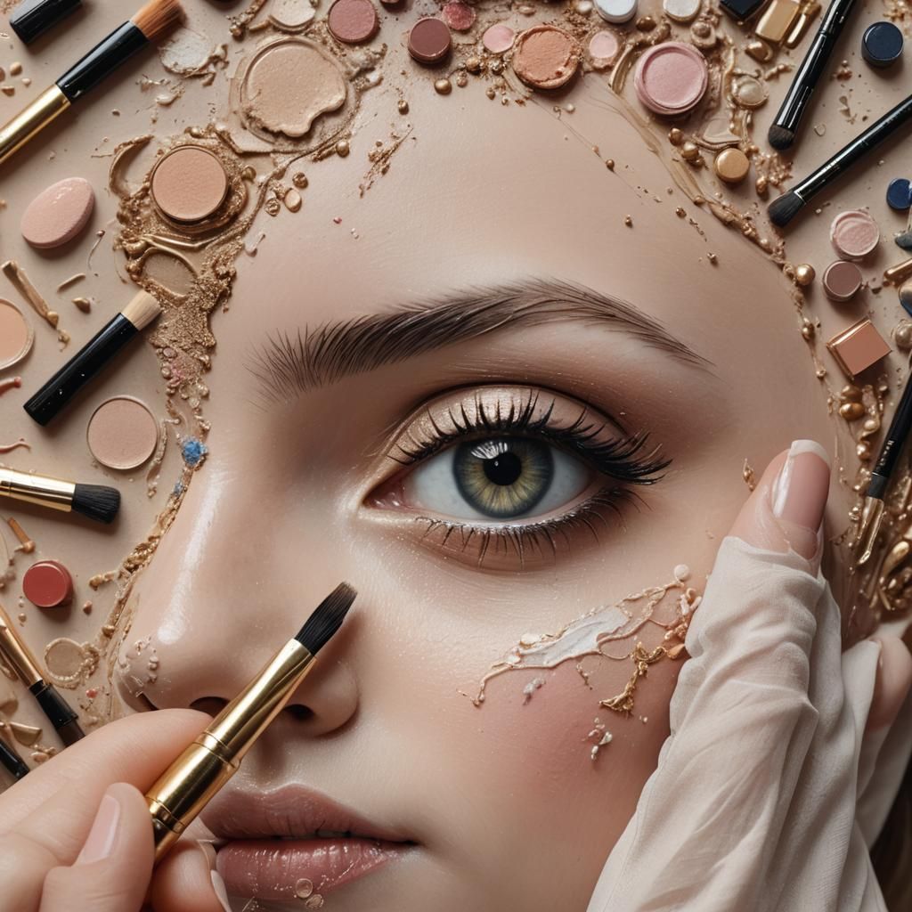 Surreal Eye Makeup Scene by Josias Severo