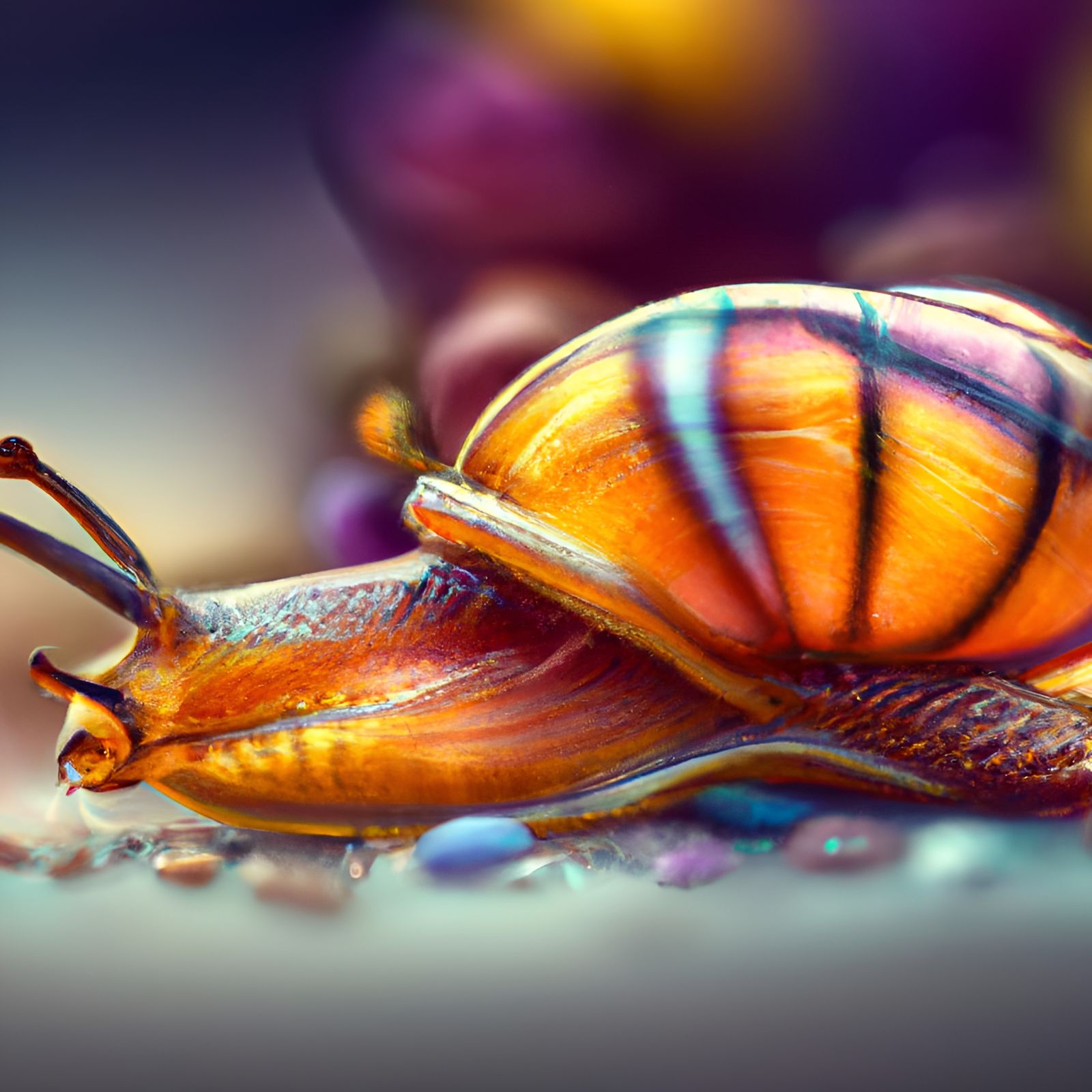 Adorable Winged Snail Digital Art in 8K