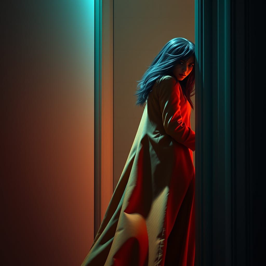 Stealthy Woman in Triadic Hues