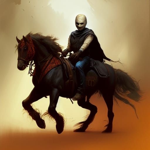 Menacing Rider: Concept Art Portrait