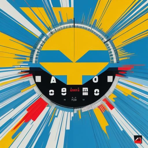 Pop Art Meadow with Bauhaus Inspired Design