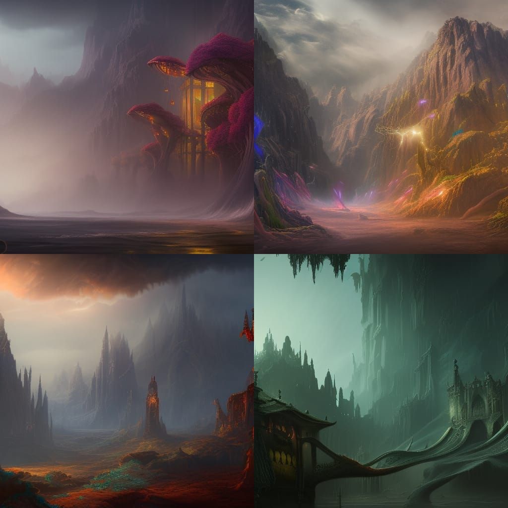 Detailed Matte Painting of Paranormal Scene