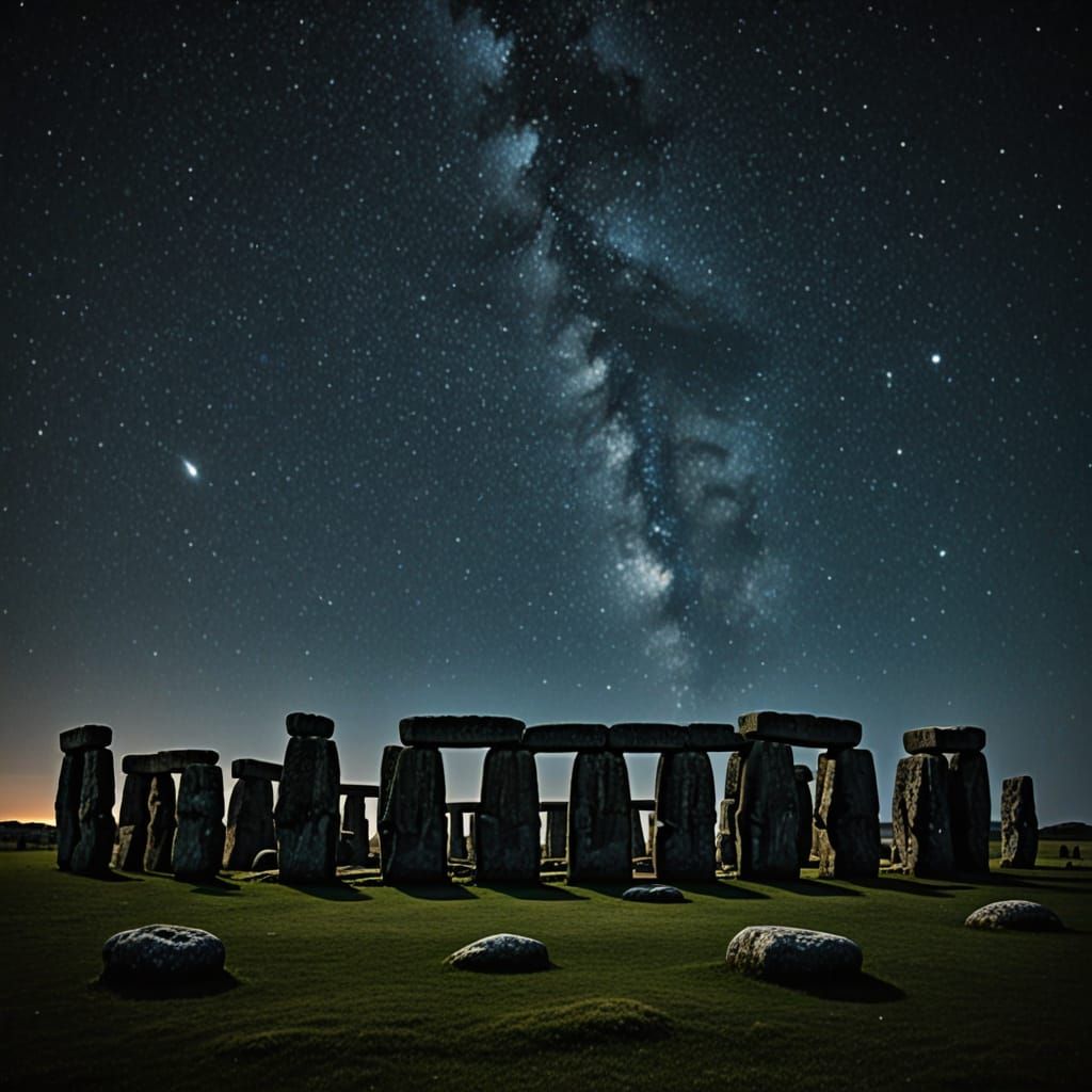 Stonehenge Under Epic Night Sky