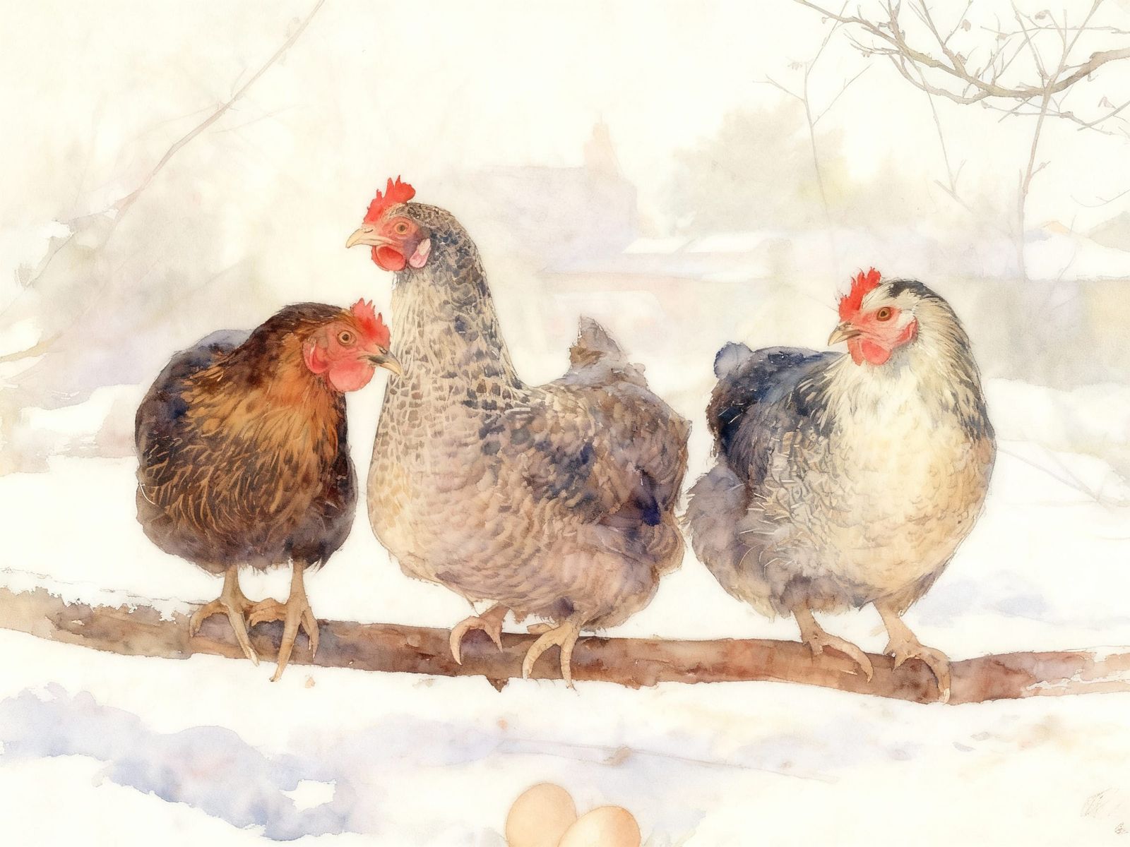 Charming Egg Seller Display with Faded Background