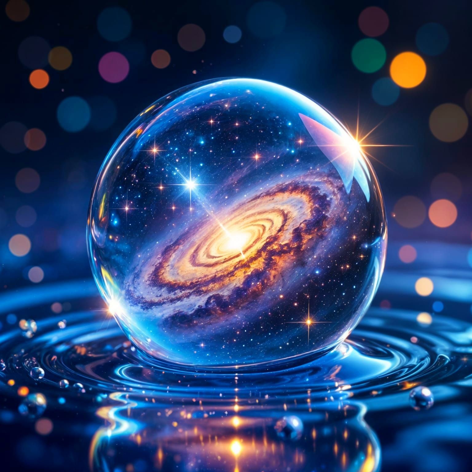 Cosmic Soap Bubble: Miniature Universe Macro Photography