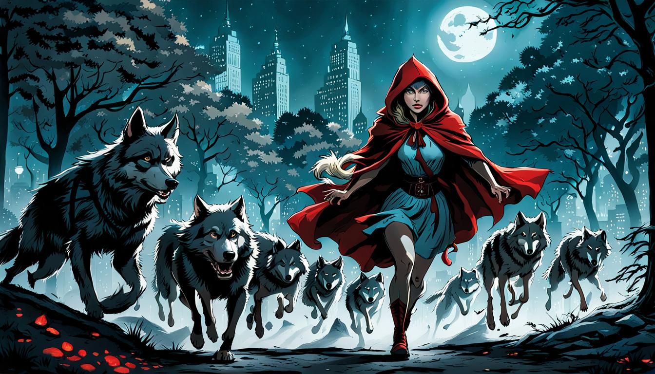 Red Riding Hood's Bioluminescent Escape in Central Park