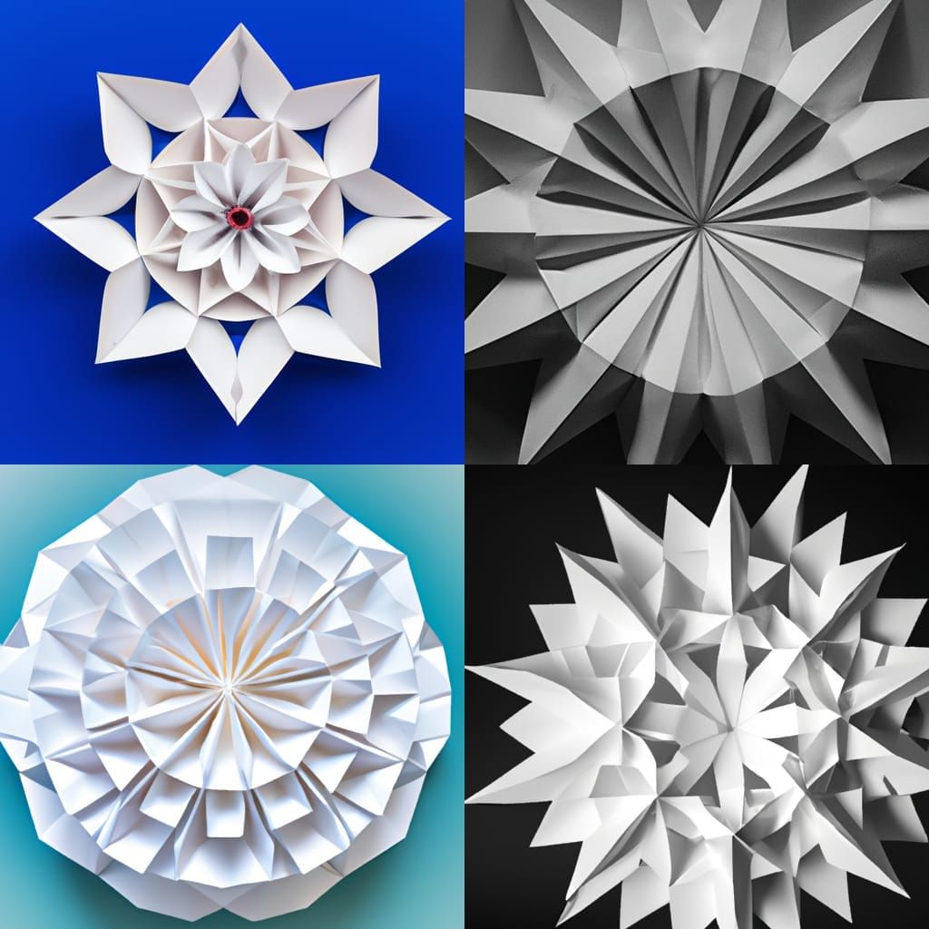 Origami Geometric Mandala in 8K Resolution
