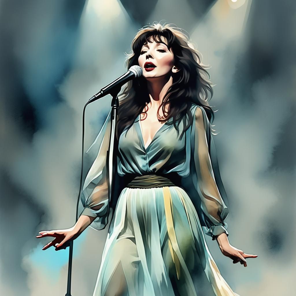 Kate Bush Portrait in Adam Hughes Style