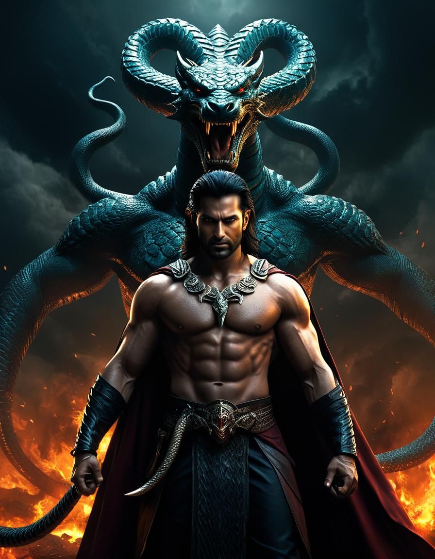 Zahhak: The Serpent King in Digital Art