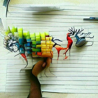 Abstract Color Burst Digital Art