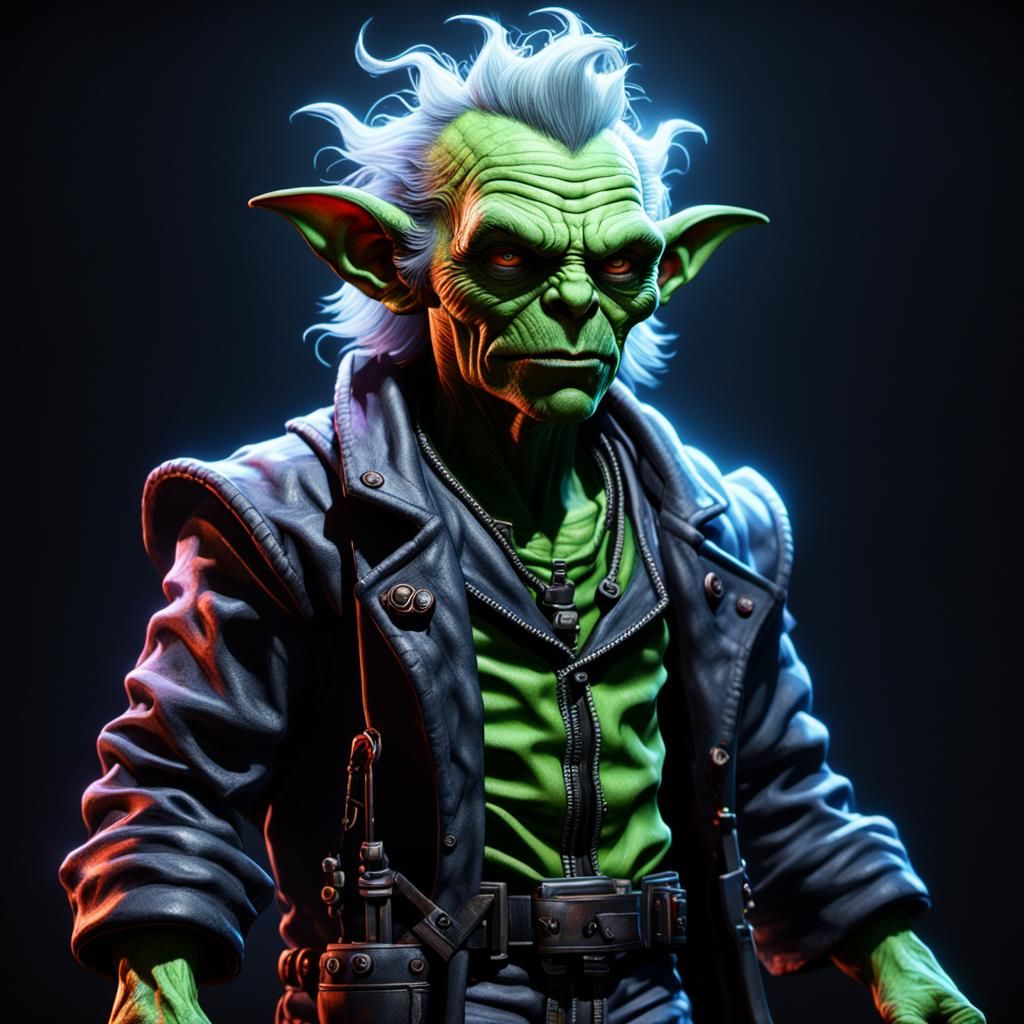 Celestial Goblin Mad Scientist in Hyperrealistic 3D