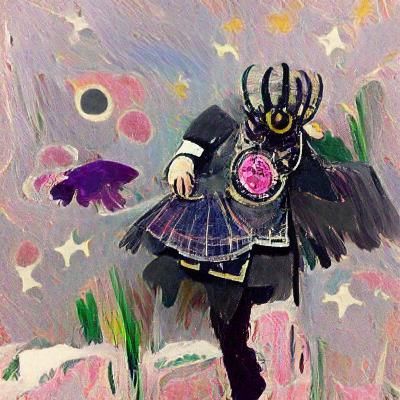 Magical Girl Transformation in Abstract Impressionism