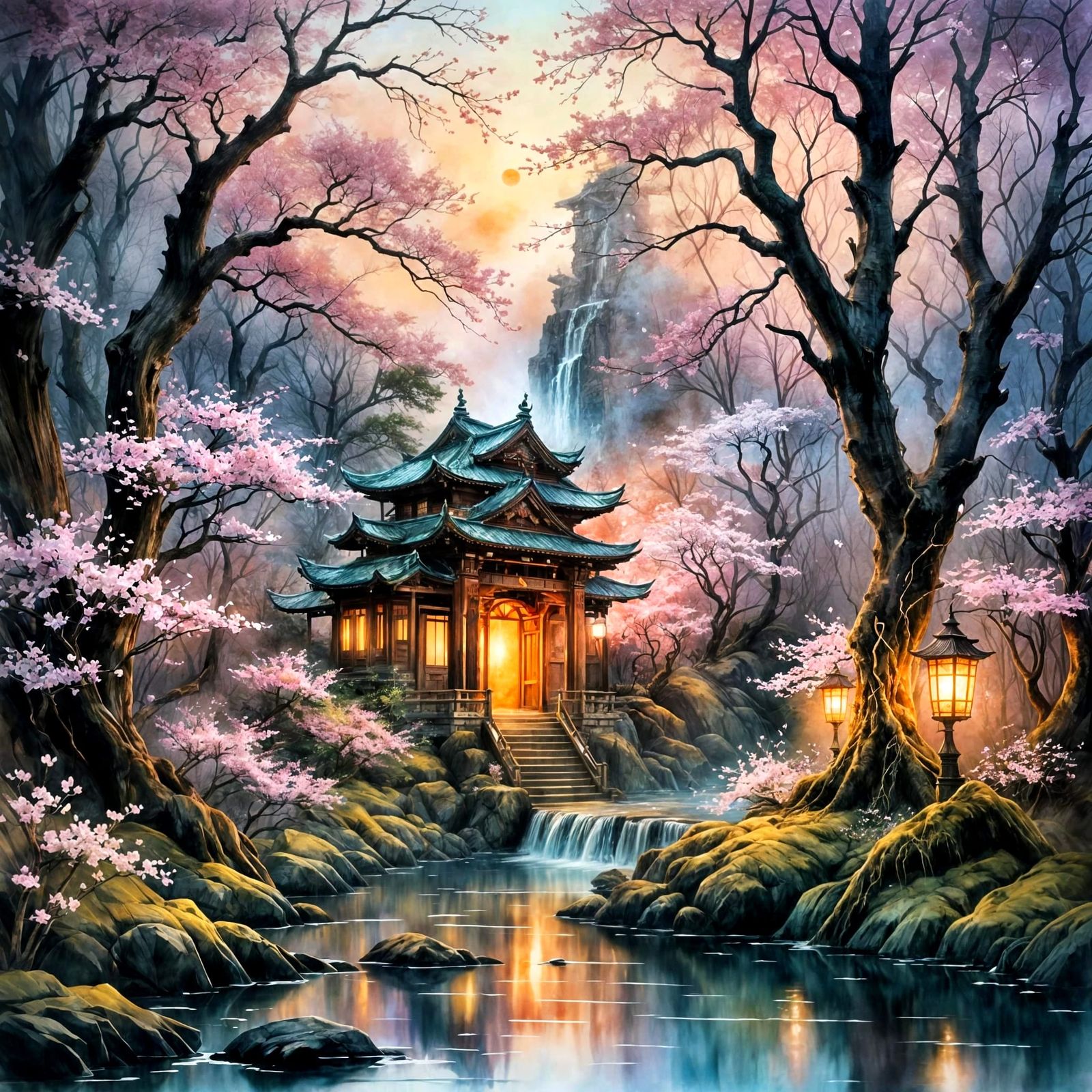 Another Temple Amidst Cherry Blossoms