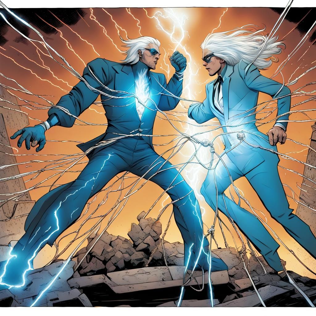 Epic Superhero Battle: Fuseman vs Voltara