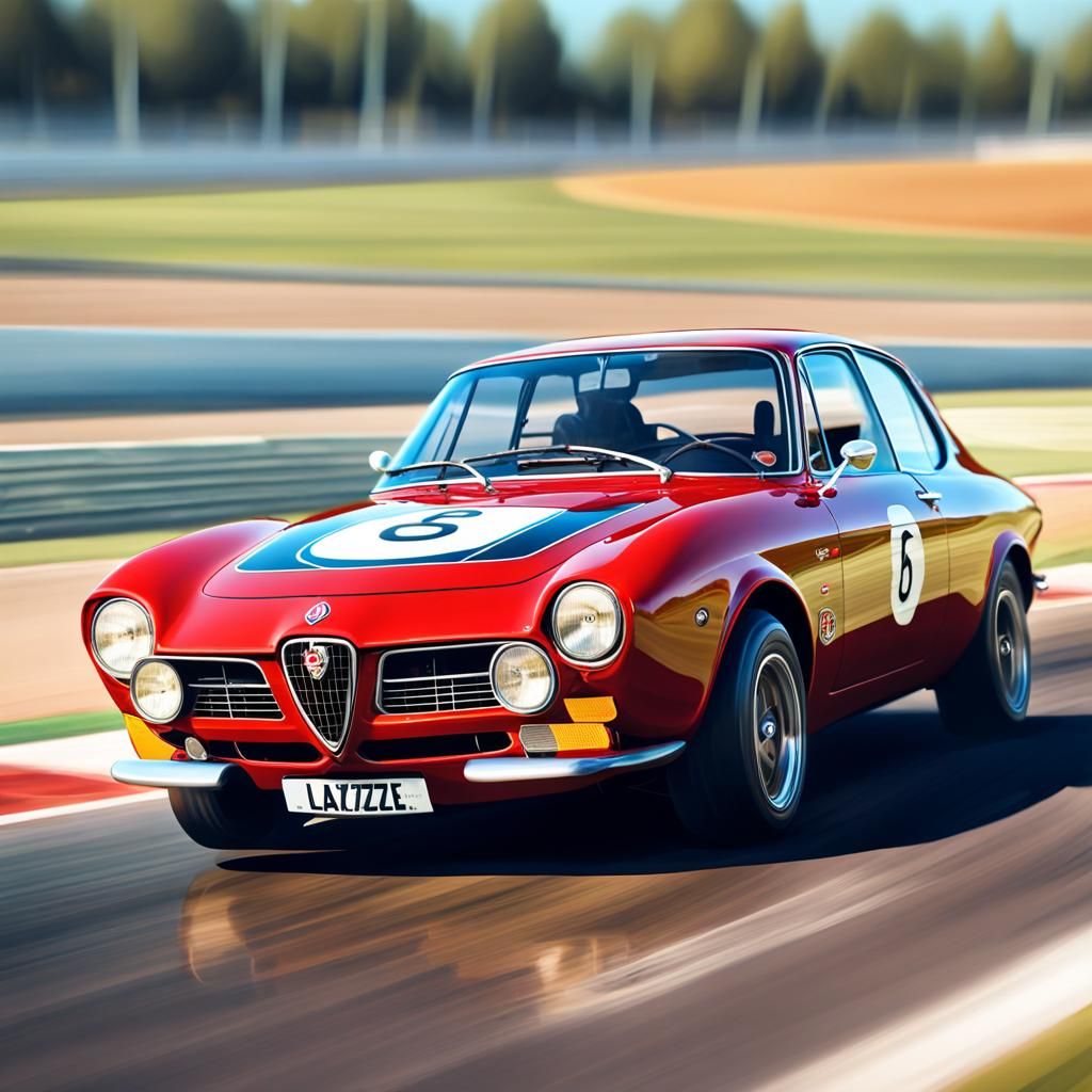 Alfa Romeo on Racetrack: Digital Automotive Painting