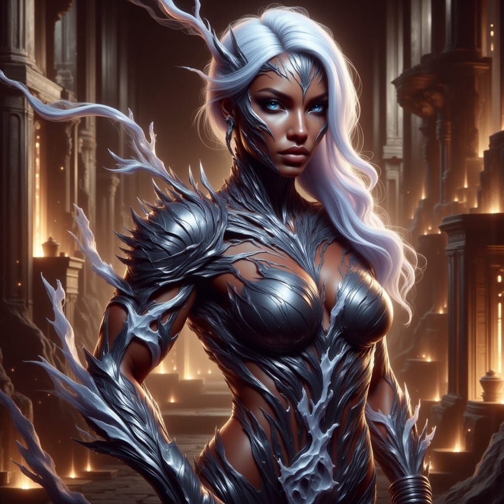 Muscle-Bound Drow with Ethereal Magic