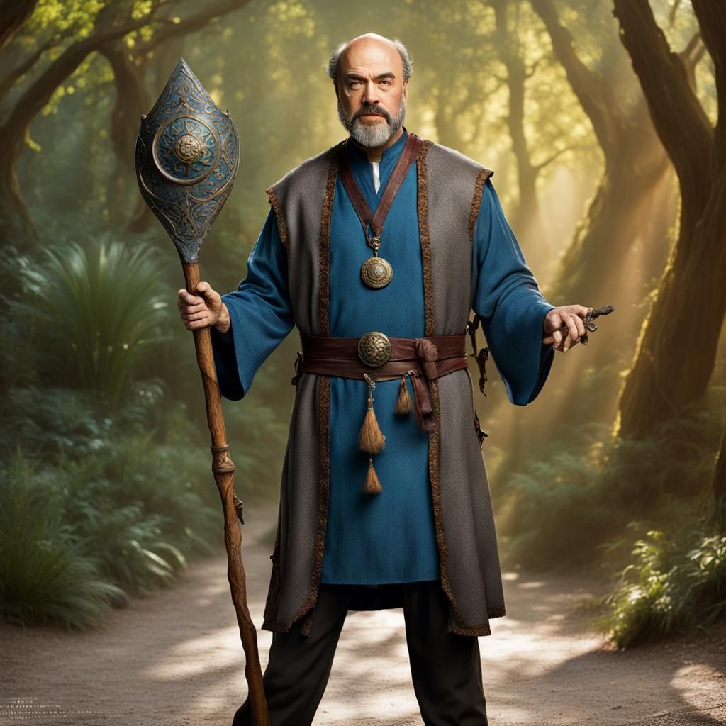 Fantasy Mage Portrait in Realistic Style