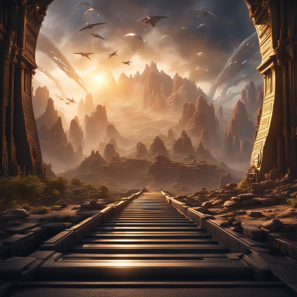 Timeline Through Babel Stargate: Fantasy Concept Art