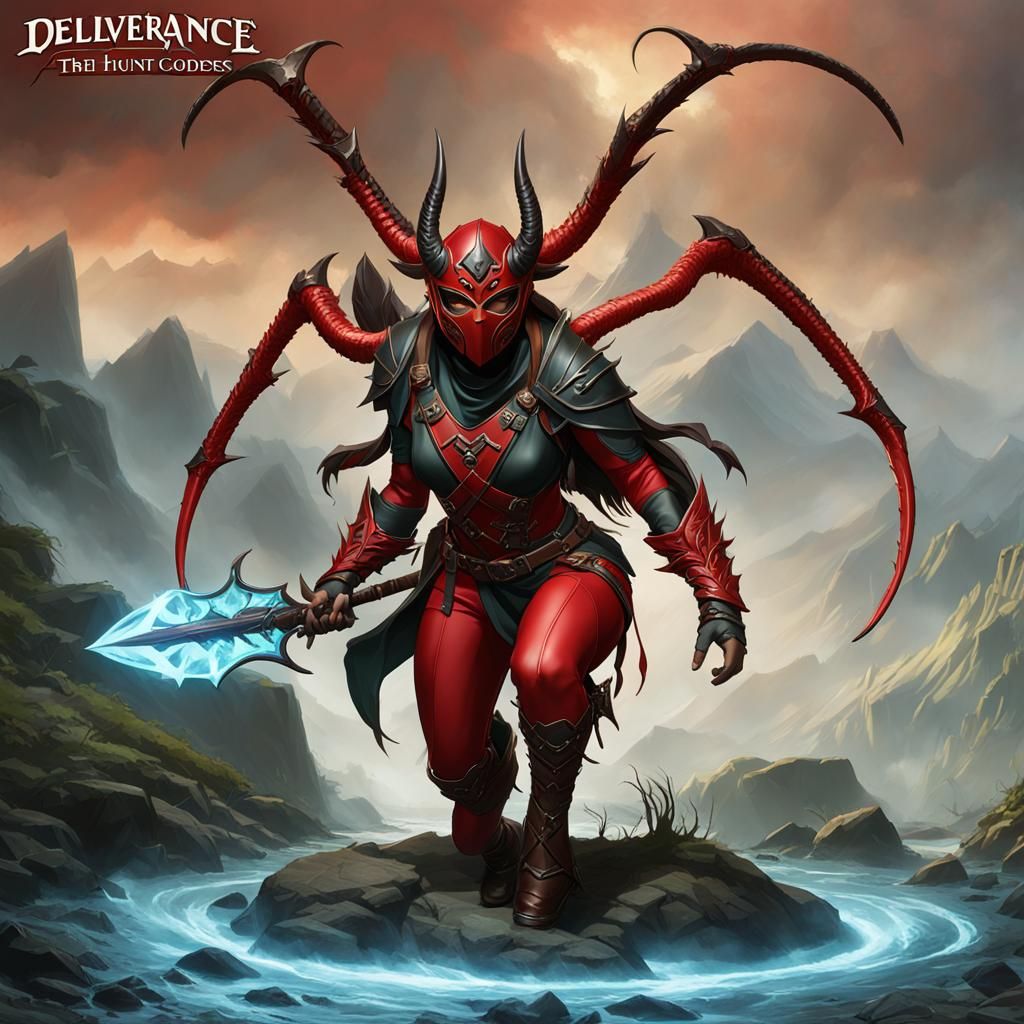 Fantasy Portrait of a Demon Huntress with Spider Legs