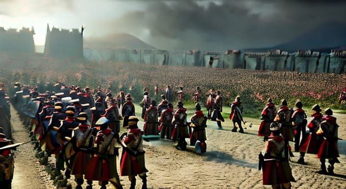 Templar Army Battles Undead Hordes with Holy Magic