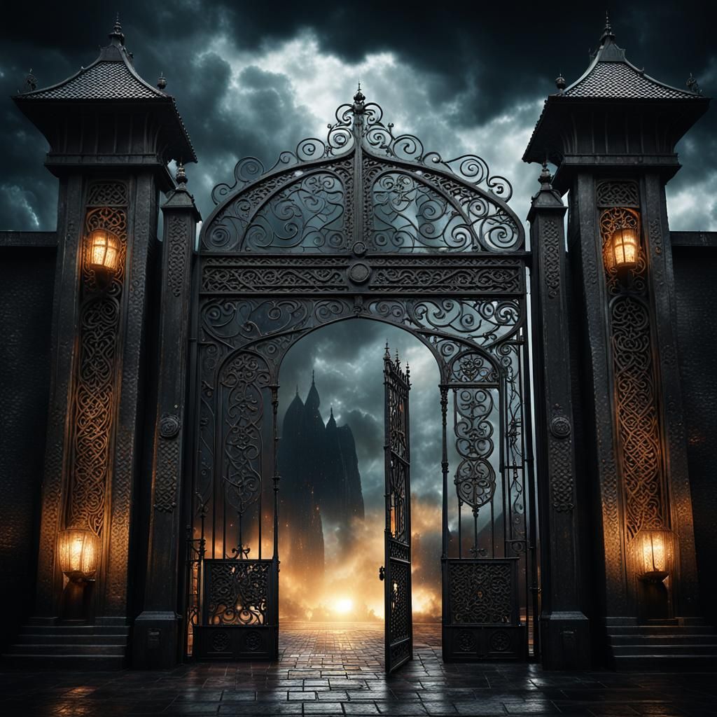 Colossal Gate to Middle Earth: Cinematic Illustration