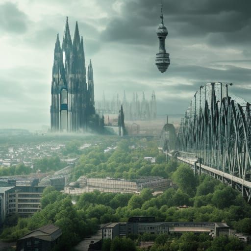 Distopic Series: Nature reclaims the Postapocalyptical City of Cologne