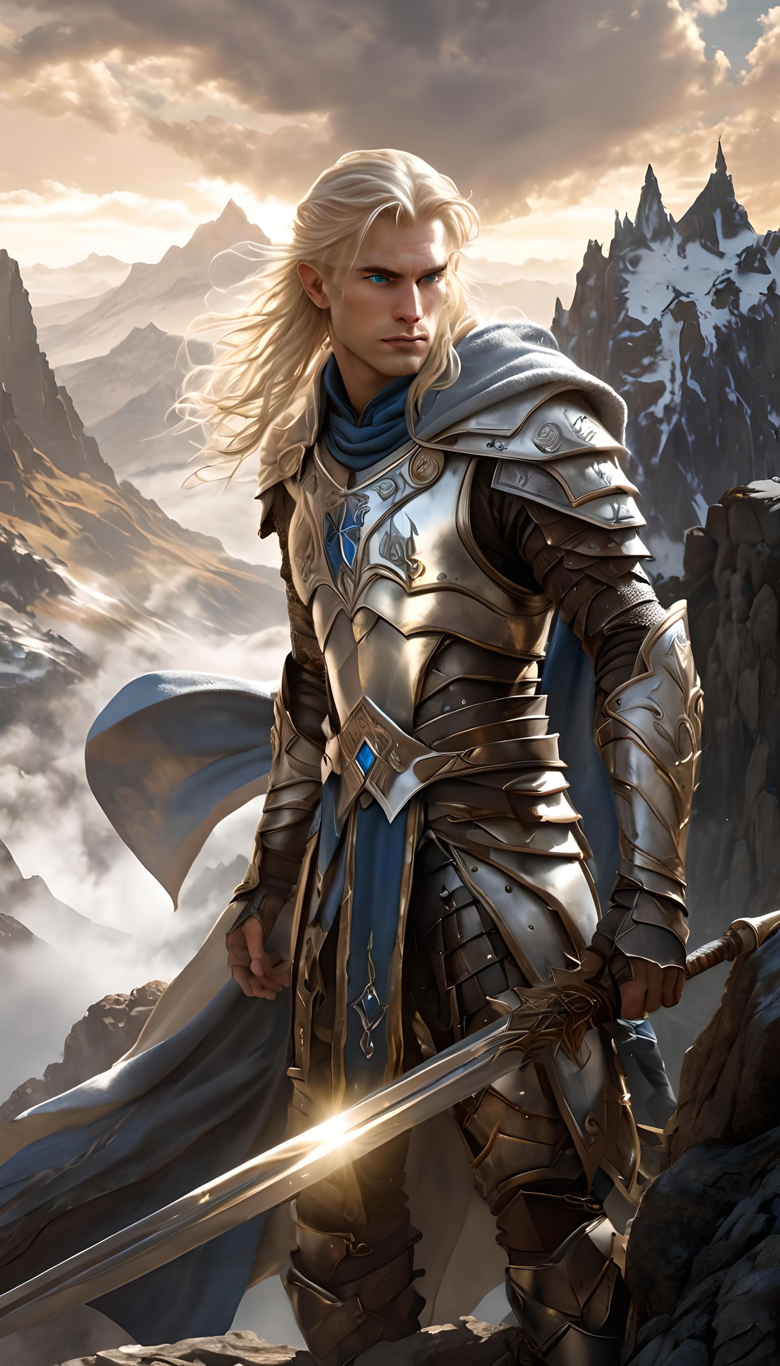 Blonde Elf Swordmaster Warrior