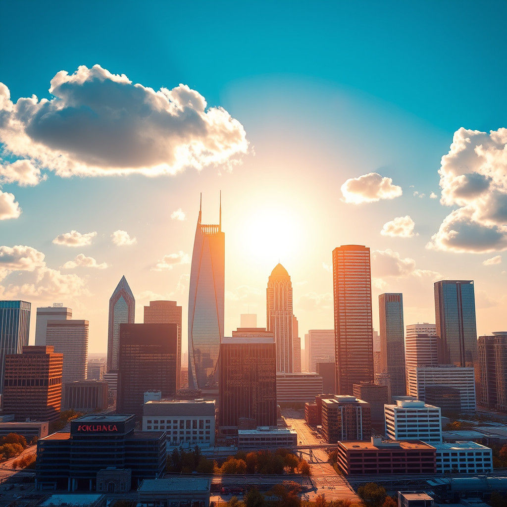 Oklahoma City Skyline: A Matte Painting Masterpiece