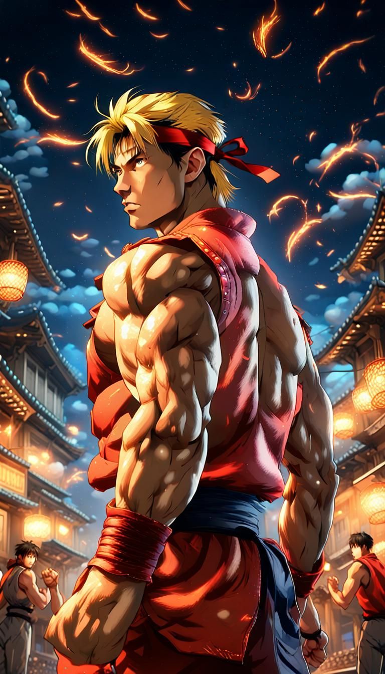 Ken from Street Fighter and Fireflies