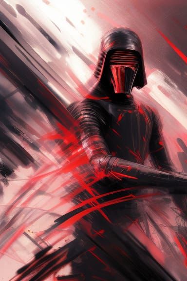 Biomechanical Scarecrow with Crown in Dark Style