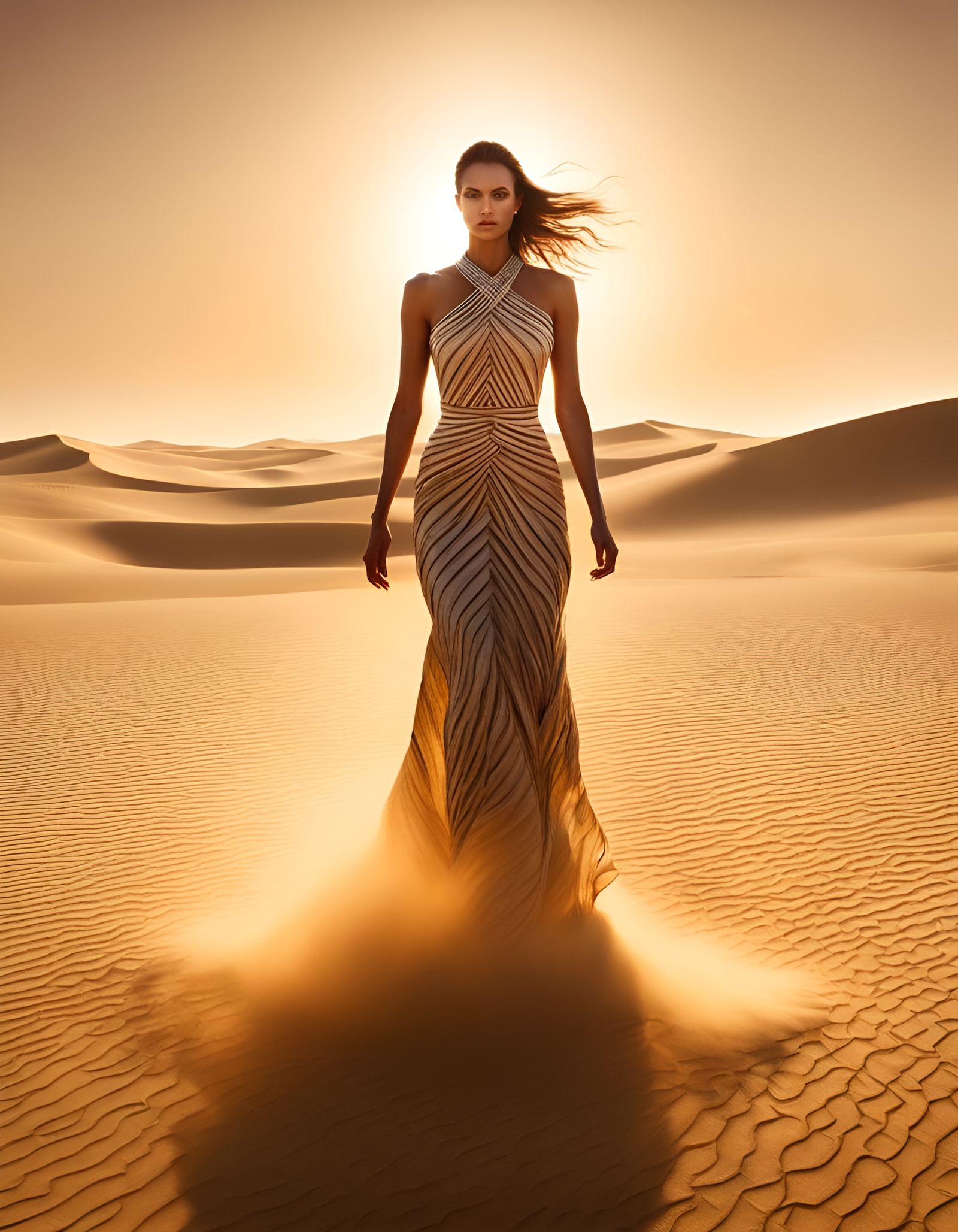 Desert Sunset Becomes Woman: Optical Illusion Art