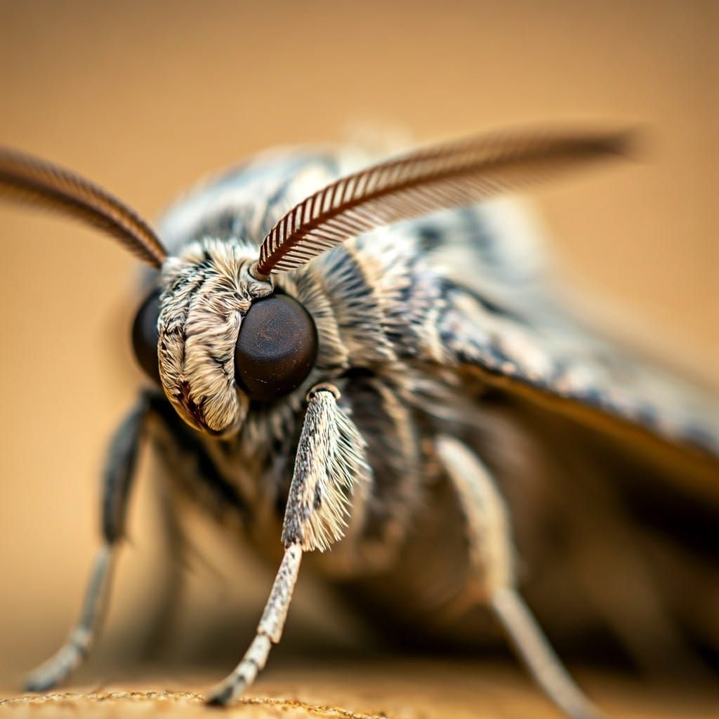 Macro close up of a moth