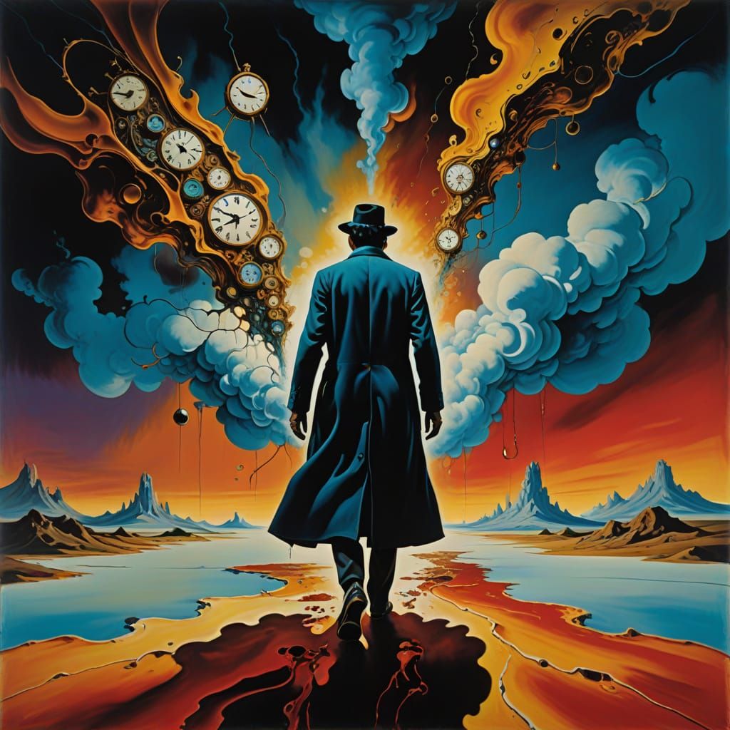 Figure Emerges from Melting Vistas in Triadic Hues