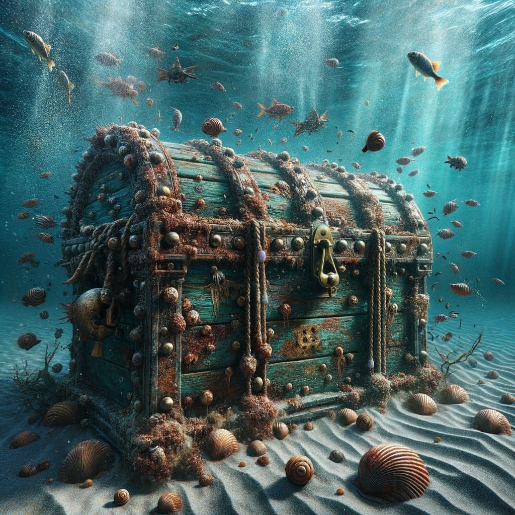 Sunken Treasure Chest Lifted from Ocean Floor