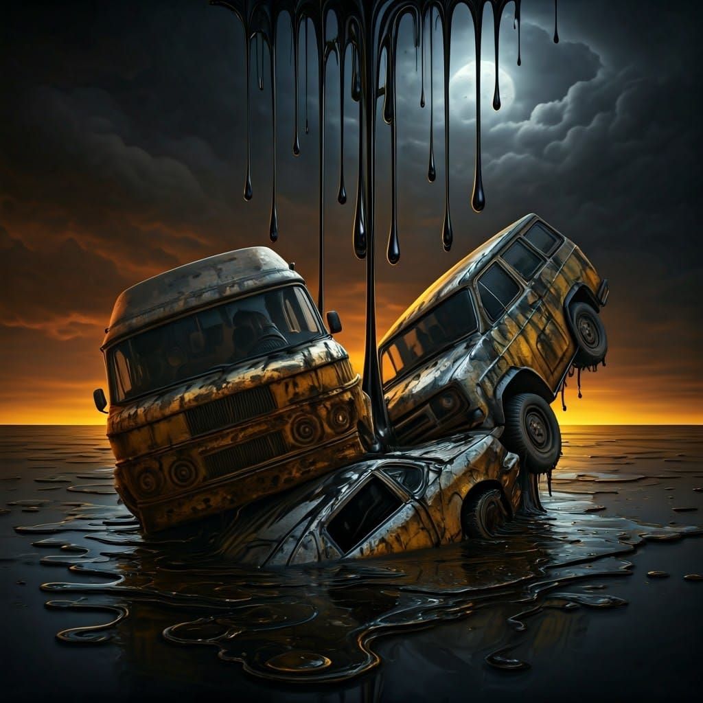 crude oil  wrung from the earth