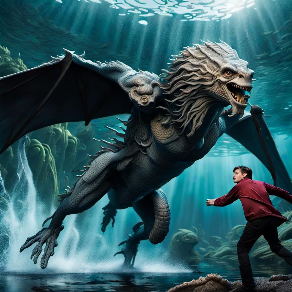 Harry Potter Underwater Battle with Tritons