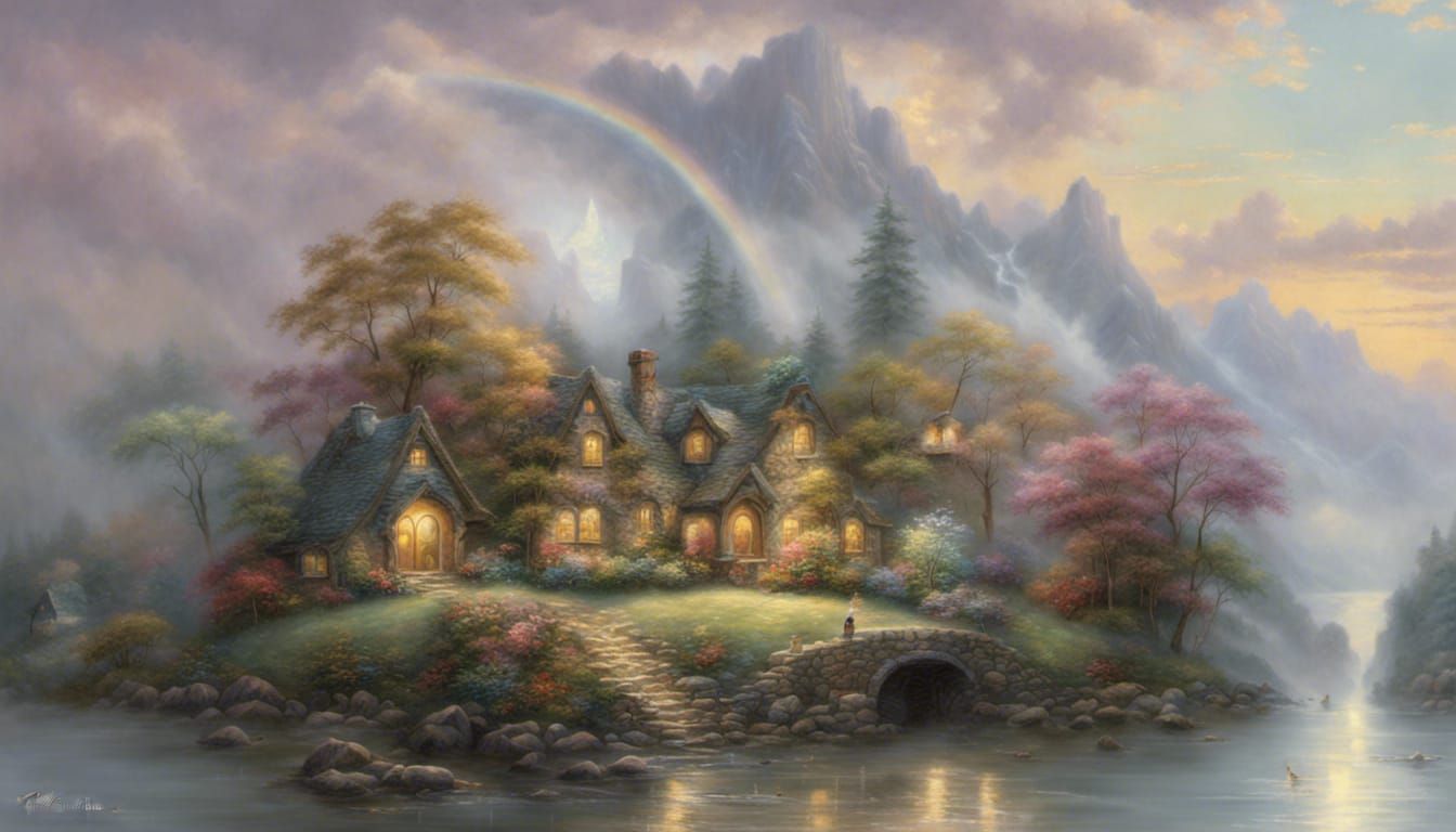 Ethereal Fantasy Landscape in Hyperdetailed Style